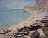 Monet, Claude Oscar - Boats on the Beach, Etretat